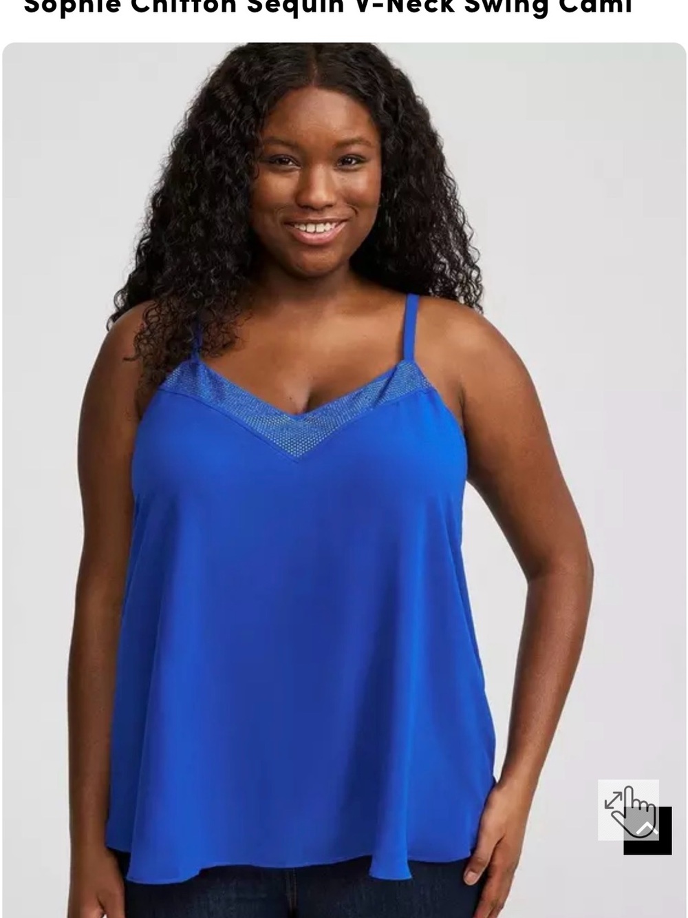 torrid Royal Blue Sequin Trim Sophie Swing Cami